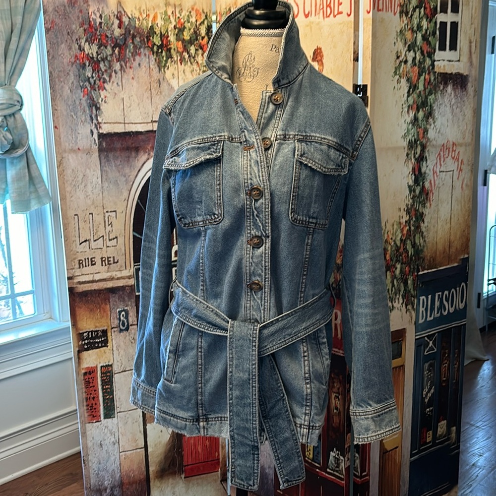 Free People Denim Jacket, Size Small